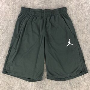 Air Jordan Mens Shorts Medium Gray Dri-Fit Mid Rise Stretch Basketball Athletic